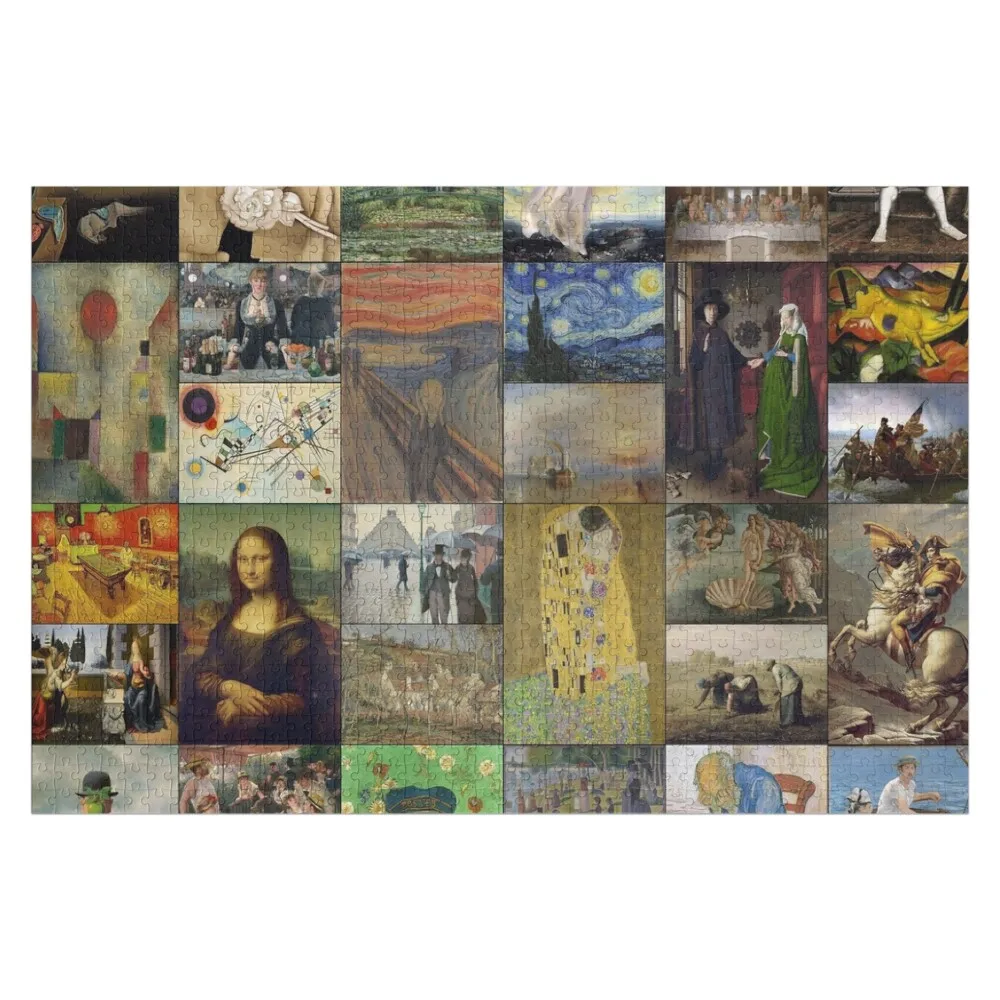 

Деревянный пазл с известными картинами для малышей, с возможностью нанесения имени, персонализированный подарок