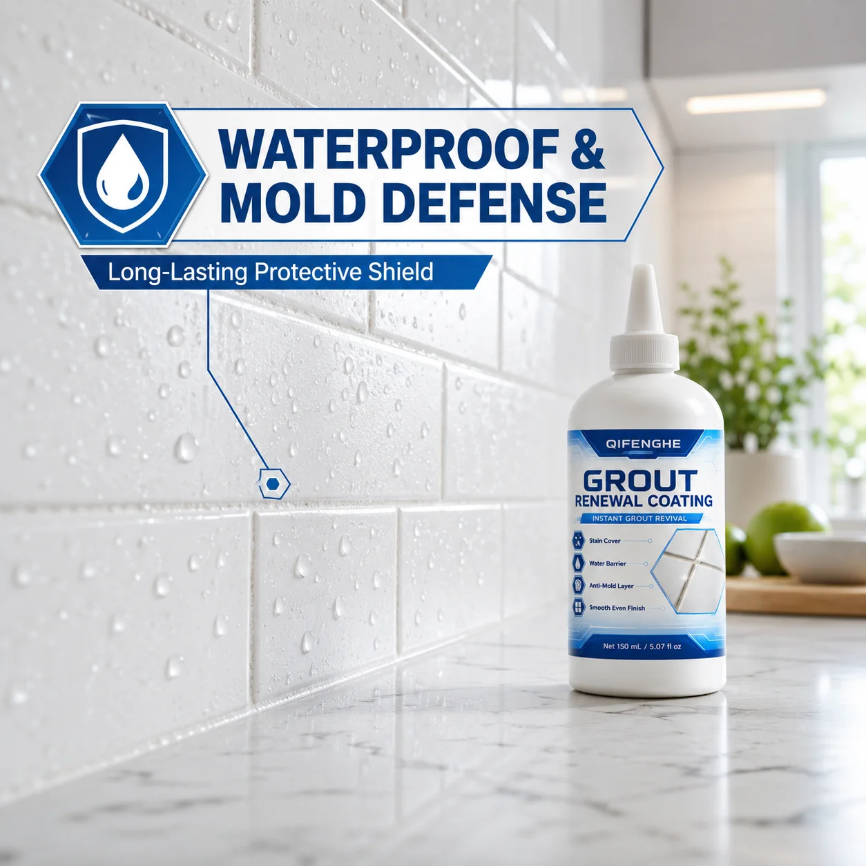 150ml Grout Repair Pen Tile Gap Restorer Waterproof Mold Proof Sealant for Yellow Black Kitchen Bathroom Floor Wall Tile Joints