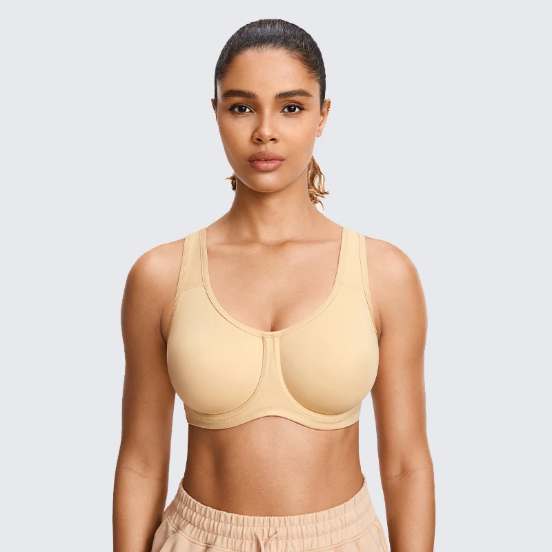 

Sports Bra Women Max Control High Support Plus Size Underwire Gym Fitness Tops Activewear Beathable Yoga Curve Underwear