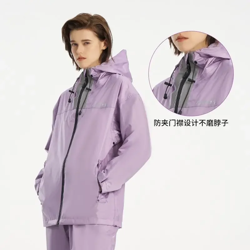 

Adult Split Two-piece Raincoat Full Body Rainstorm Proof Takeaway Electric Motorcycle Raincoat Rainpants Poncho