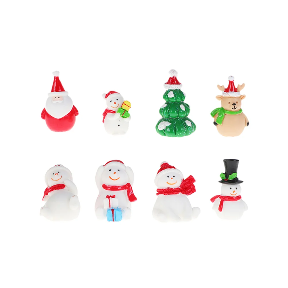 

8 Pcs Craft Christmas Resin Decor Miniature Lanscape Microlandscape Accessories