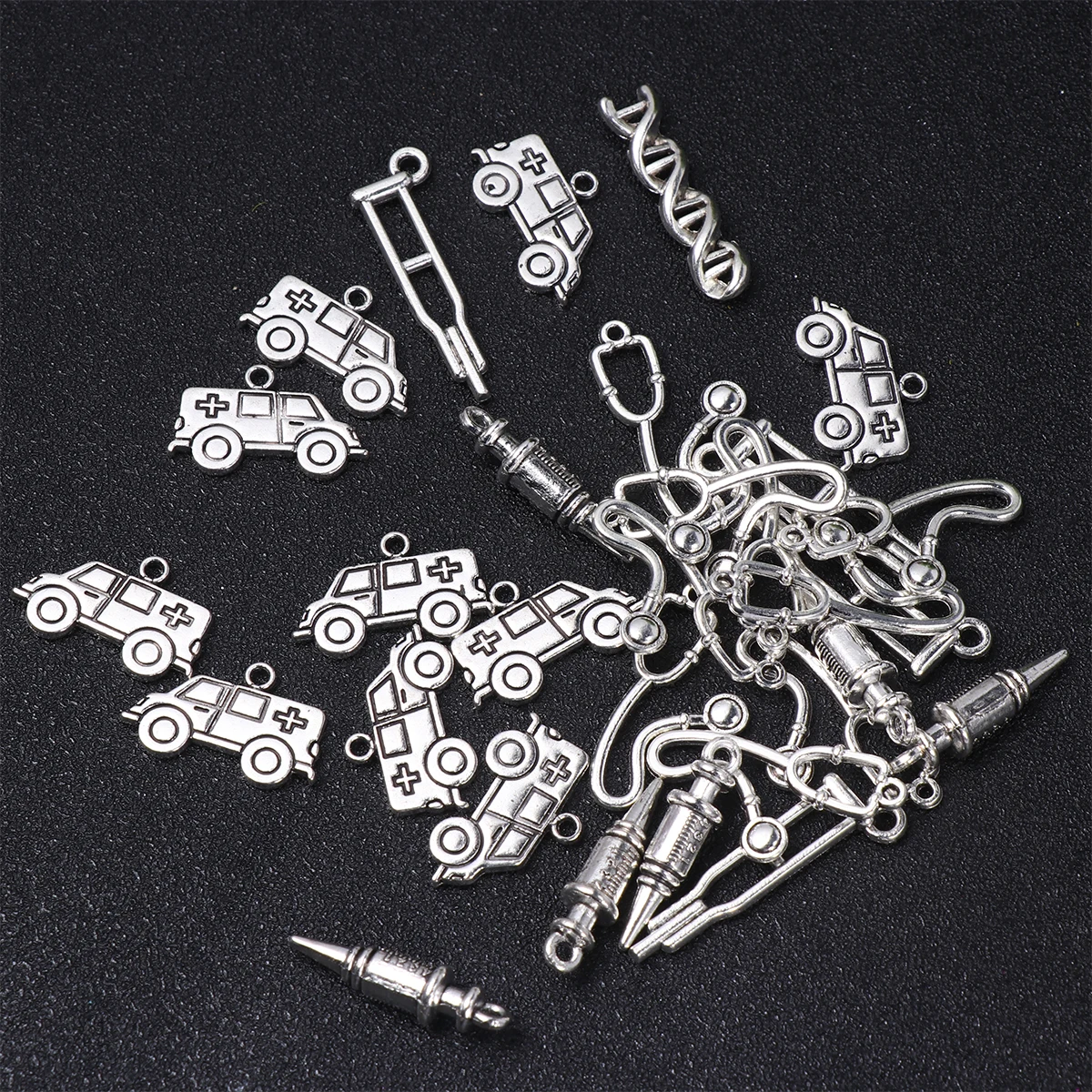 

50pcs DIY Alloy Pendant Charms Hospital Theme Design Jewelry Accessories Clothes Supplies Pendant for Adults (Mixed S