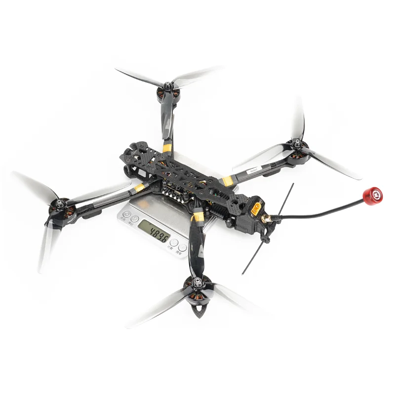 طائرة بدون طيار NYMark4 بشاشة 7 بوصات ومدى طويل، حمولة 1.5 كجم، كوادكوبتر فائق القوة مع وحدة تحكم طيران F405 ومحرك ESC 55A ونظام ELRS ومرسل فيديو 5.8 جيجا هرتز بقوة 2.5 واط ومحرك 2807