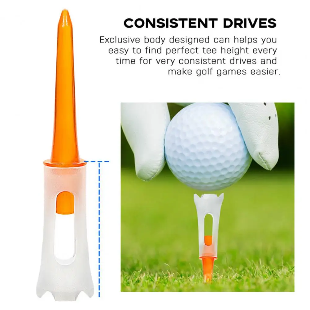 Eenvoudig Golfspel Tee Kleurrijke Plastic Golf Tees Ingesteld Professioneel Vierkoppig Ontwerp Verminderen Wrijving Serveerpinnen 83Mm Voor De Praktijk