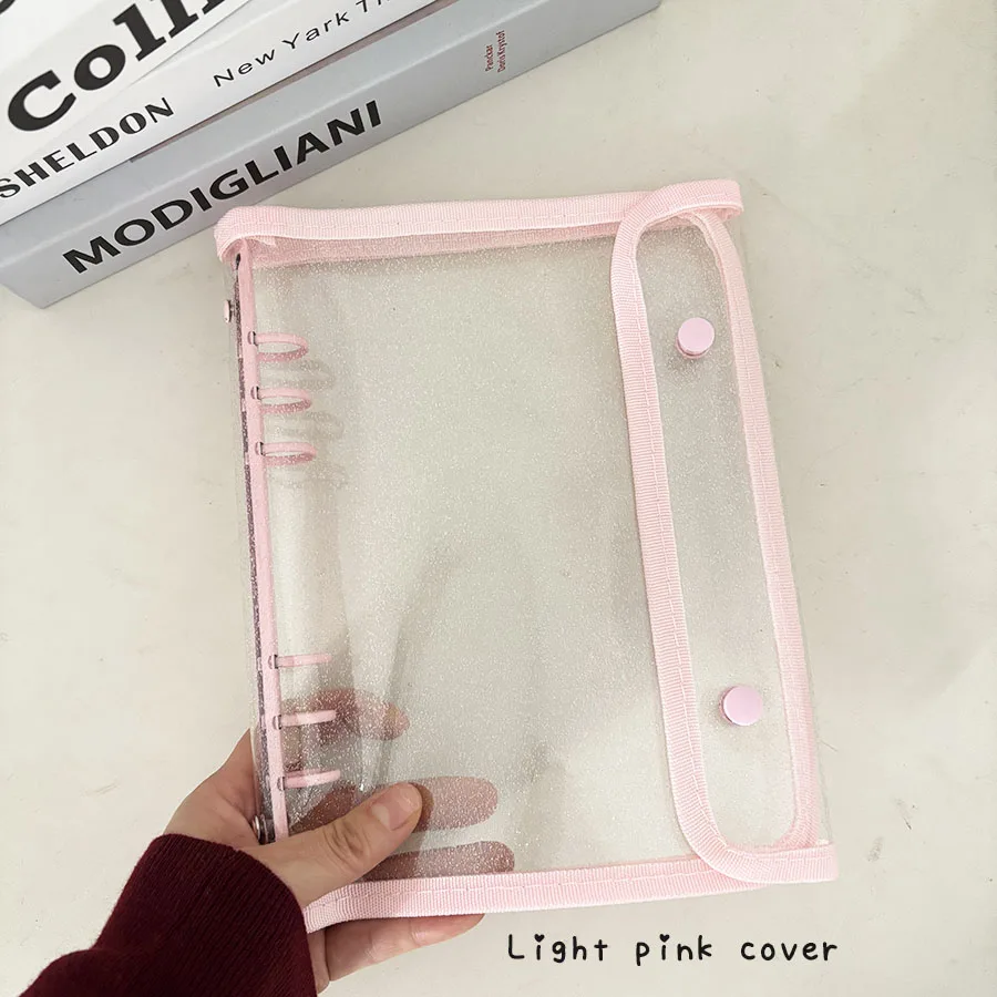 A5-Ordner mit doppelter Schnalle, 10 Stück Nachfüllhüllen, Taschen, DIY-Fotosammelbuch für lose Blätter, Kpop-Organizer-Halter – Detail 7