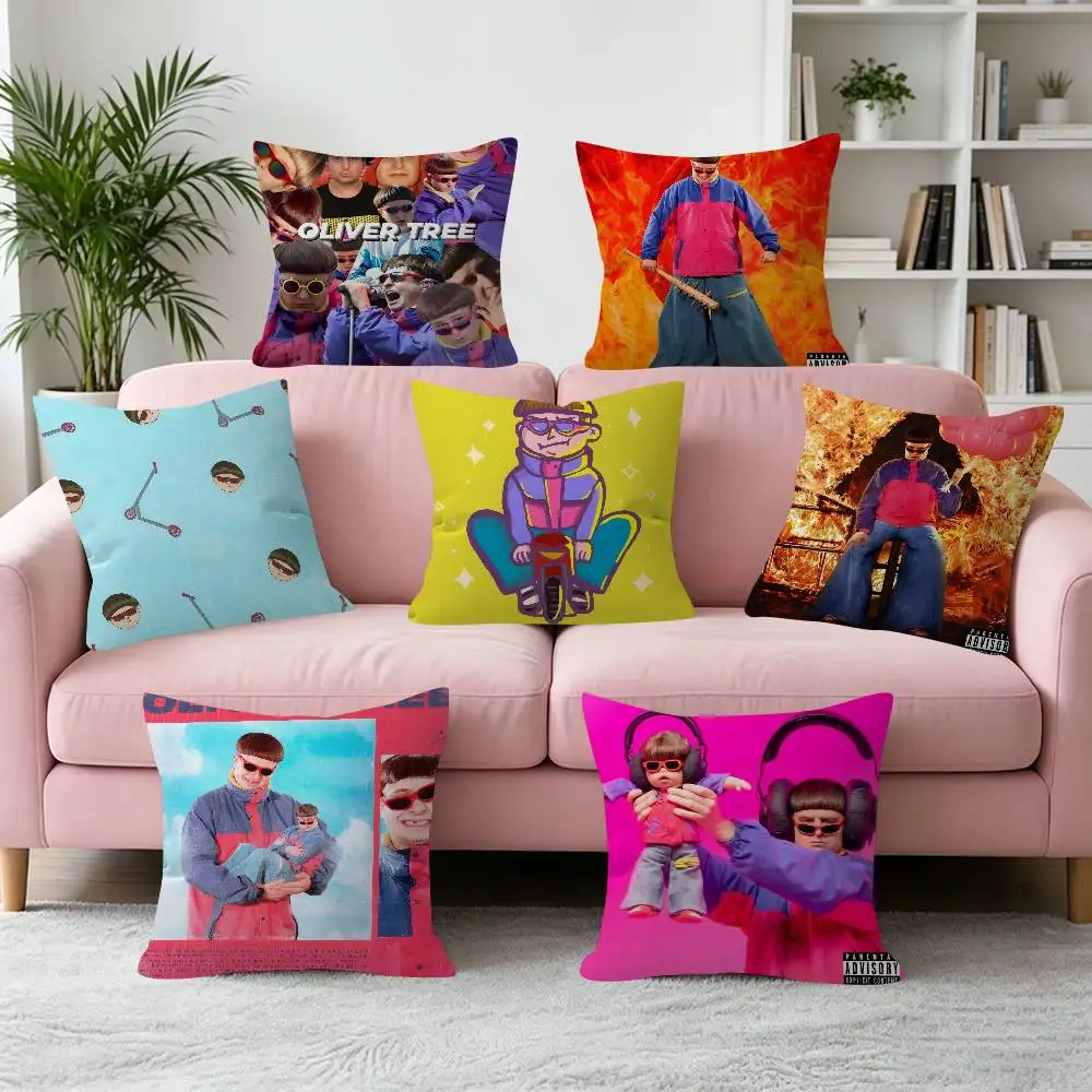 O-Oliver Tree Singer Kissen, Geschenk, Heimbüro-Dekoration, Schlafzimmer, Sofa, Auto, Kissenbezug, 45 x 45 cm