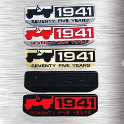 2pc 1941 Metal Car Sticker Applicable to Jeep SUV Wrangler Grand Cherokee Commander Compass, 3D Metal Decoration Sticker