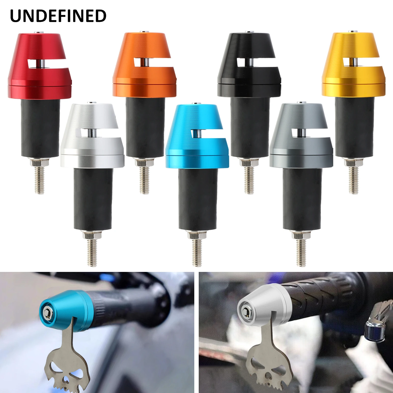 Universal Motorcycle Handle Bar Ends Grip Helmet Locks Padlocks For Honda Kawasaki Suzuki Yamaha Aprilia Ducati Vespa KTM BMW