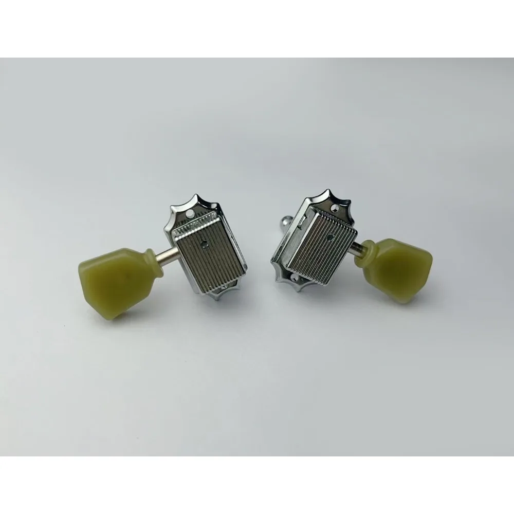 Vintage Deluxe 3R3L Locking Machine Heads Electric Guitar Tuners Set Nickel Finish for LP SG Style Instruments Guitar Parts
