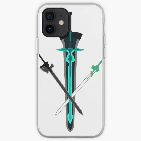 Sword Art Online Swords Iphone Tough Cas  Phone Case Customizable for iPhone X XS XR Max 11 12 13 14 Pro Max Mini 6 6S 7 8 Plus