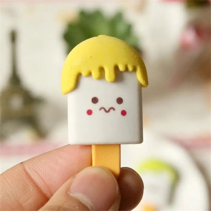 Ластик для мороженого в виде фонтана с мультяшным рисунком, 1-10 шт.