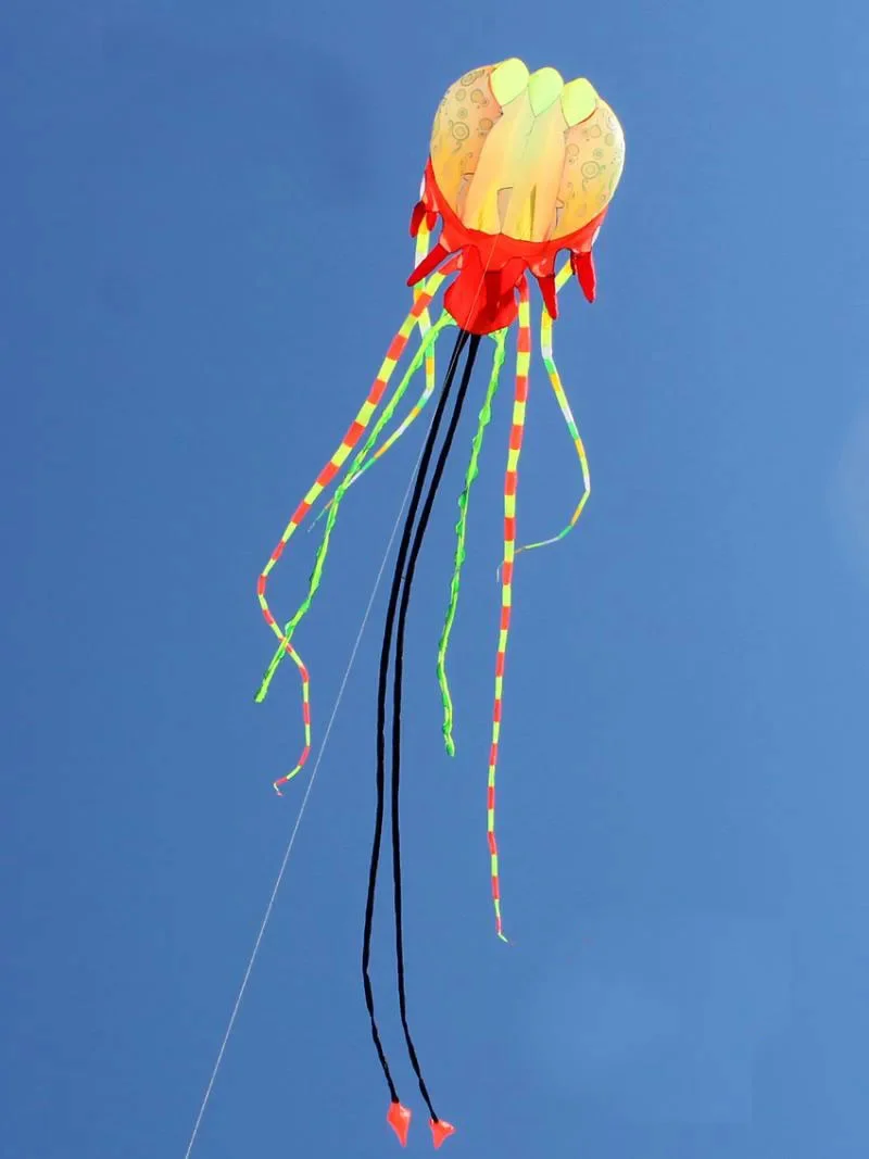 free shipping large jellyfish kite fly soft kite reel for adults walk in sky big octopus kite toys outdoor sport trilobites