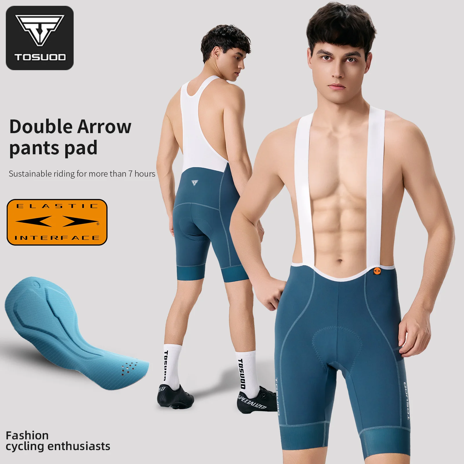 

TOSUOD велосипедные шорты нагрудник бесшовные мужские велосипедные шорты шесть часов 500 км шоссейные шорты для езды на горных велосипедах буферная зона велосипедные колготки