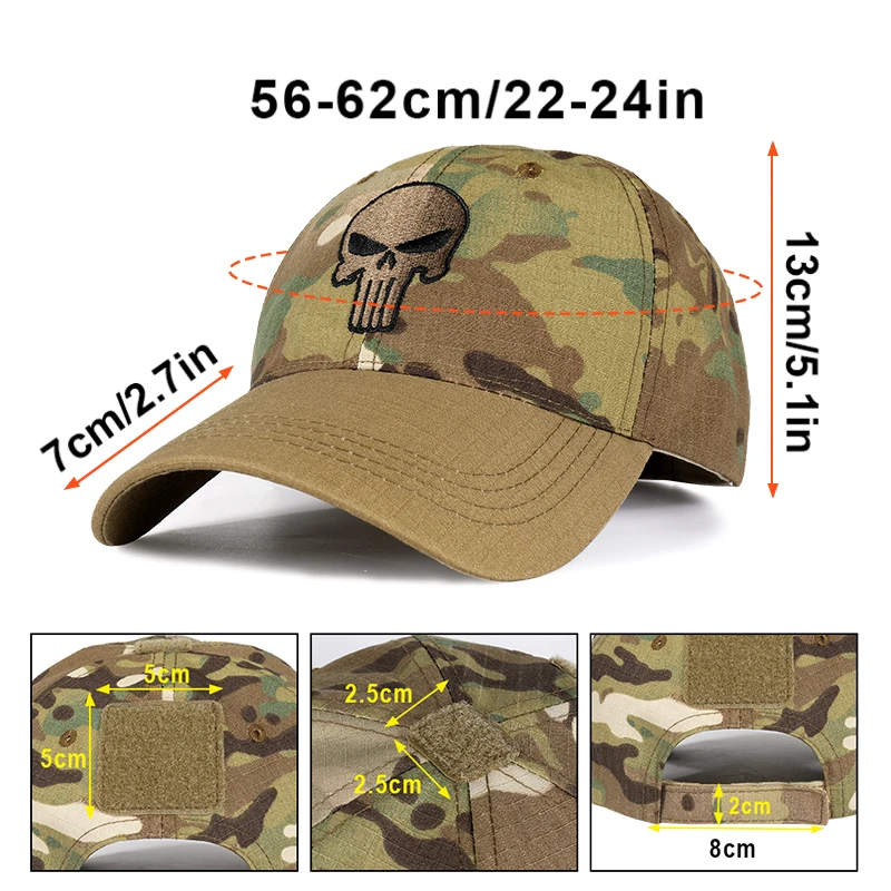 Outdoor Camouflage Adjustable Caps Sunscreen Tactical Hats Hunting Camping Fishing Sports Cycling Hiking Snapback Baseball Cap