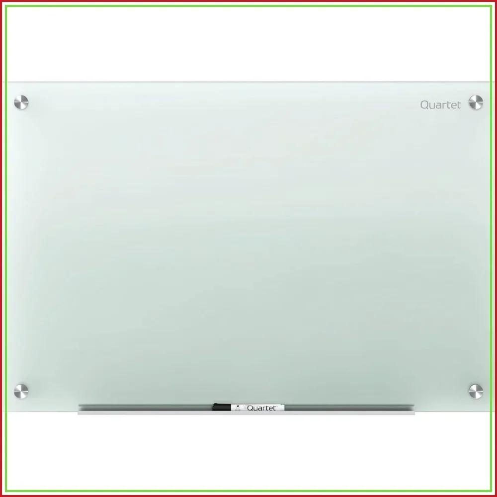 4x3 ft Frosted Glass Whiteboard, Non-Magnetic Dry Erase Board, Easy Clean, Scratch Resistant