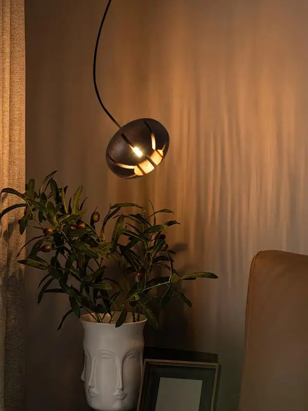 Muxiu Yuan - Flower Language] Design Sense Restaurant Lamp Living Room Pendant Light Wabi Sabi Style Chinese Medieval Creative W