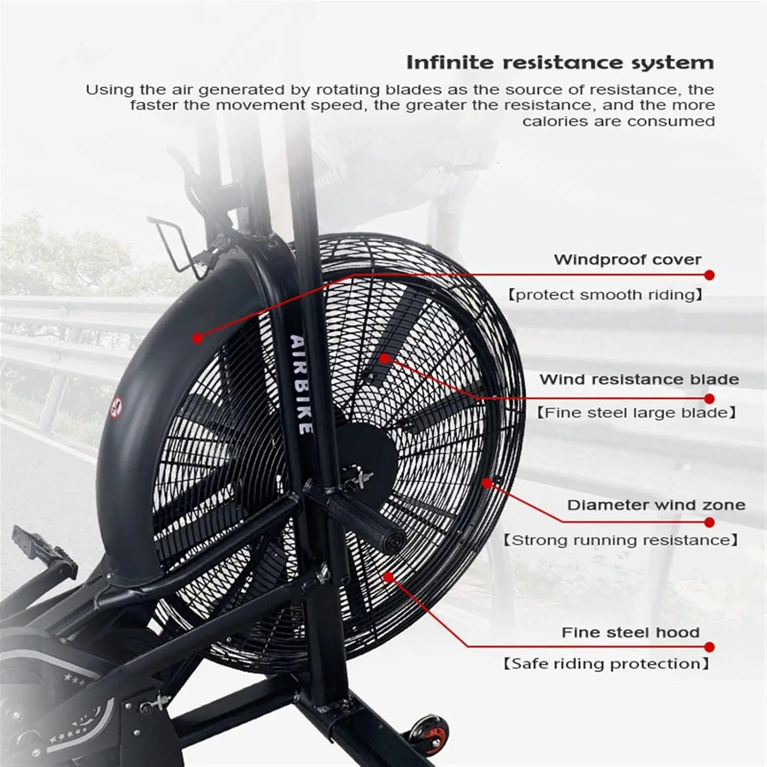 Factory Direct Commercial air Bike Gym Commercial Exercise Assault Professional air Bike