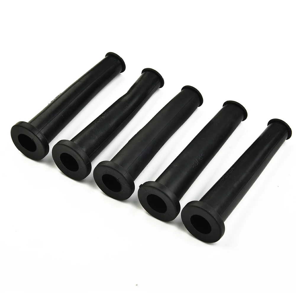 5 Pack Rubber Wire Boot Protector For Angle Grinder Cable 10mm 12mm Diameter Fit Tool Parts Black