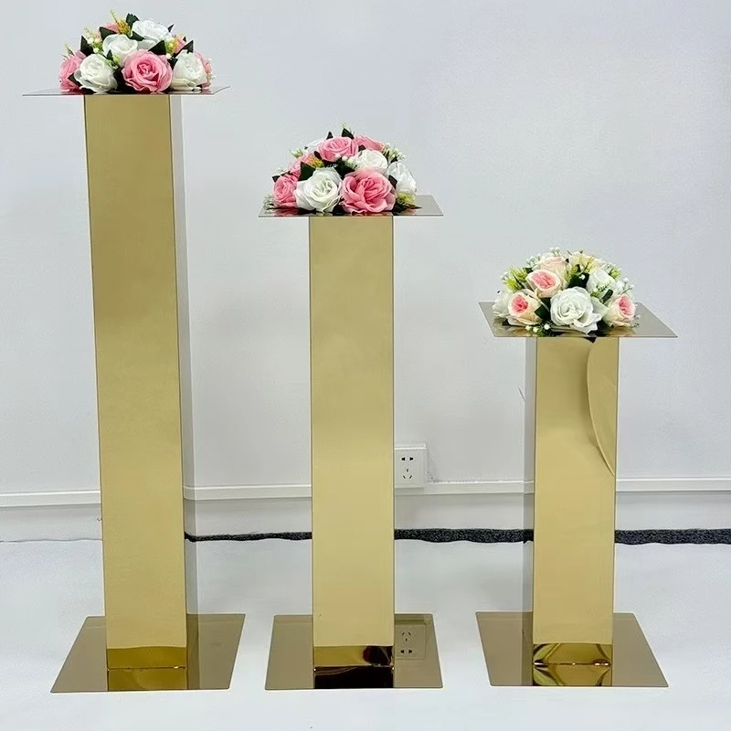 Hochzeitstisch-Mittelstück-Vase aus Metall für Blumenarrangements - Elegante Dekoration für Events, Partys, Zuhause und Hotels, Moderne Feiertagsdekoration – Detail 4