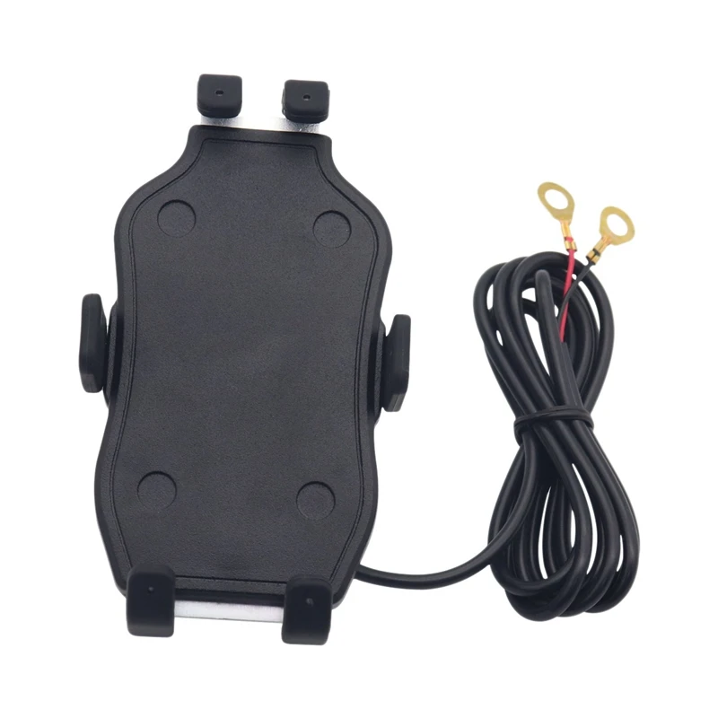 

Motorcycle Mobile Phone Holder With USB 3.0 Quick Charge Adapter For 22-32Mm Handlebar 360 Rotation Cell Phone Holder