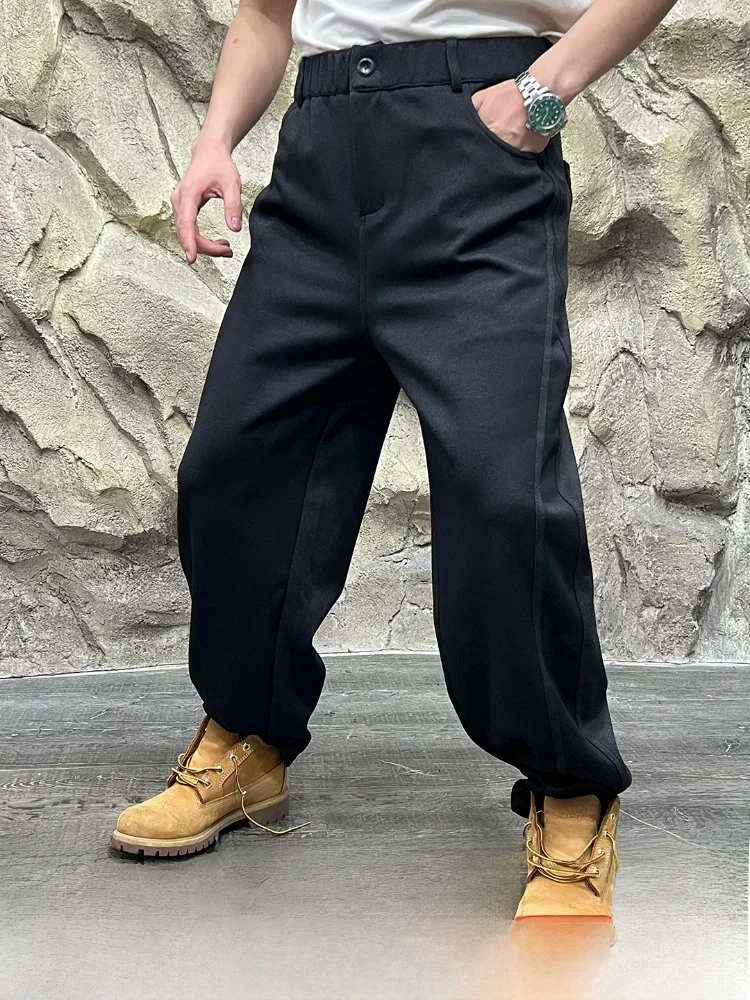 

Модные свободные трикотажные спортивные штаны с вырезом лезвия, новые осенне-зимние прямые повседневные брюки для молодежи