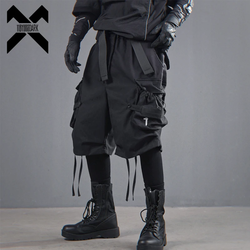 

11 BYBB'S DARK Tactical Shorts Men 2025 Summer Functional Cargo Short Pant Loose Streetwear Elastic Waist Shorts Techwear