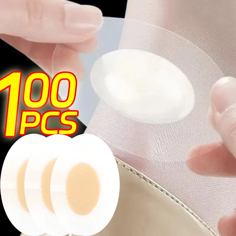 100PCS Pain Relief Gel Heel Protector Foot Patches Adhesive Blister Pads Hydrocolloid Heel Liner Shoes Sticker Plaster Foot Care