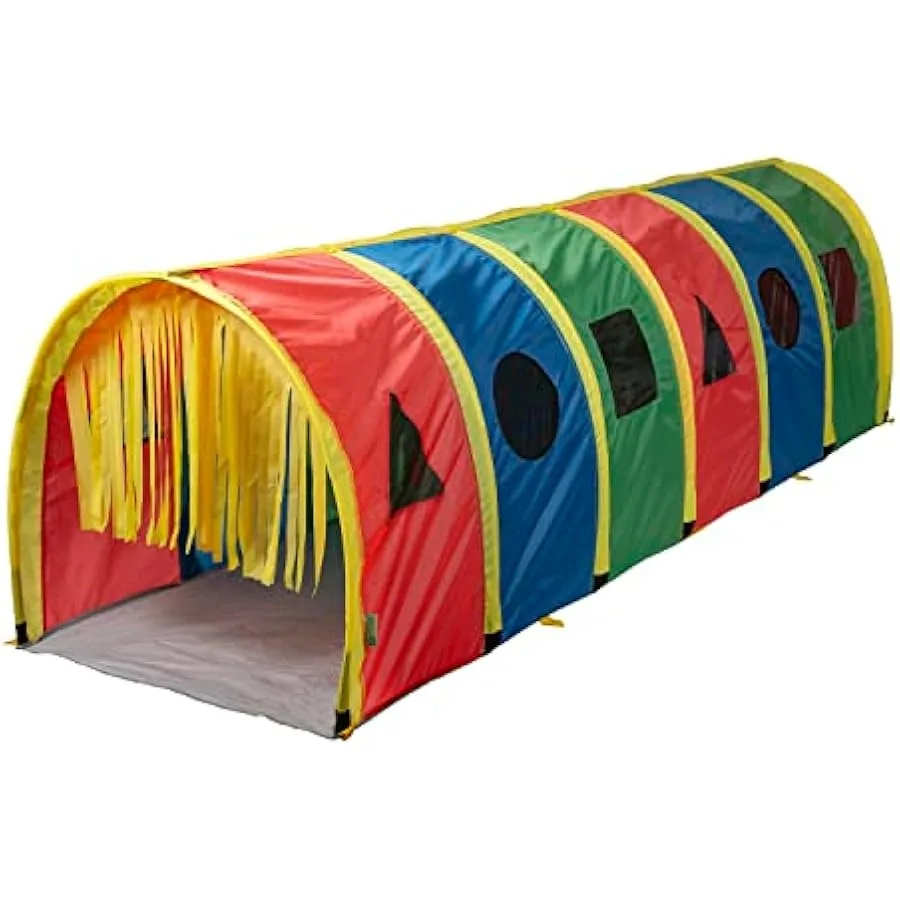 Namioty do zabawy Pacific 95200 Super Sensory 9-stopowy tunel do zabawy w stylu D, 9' x 30" x 30" wielokolorowy