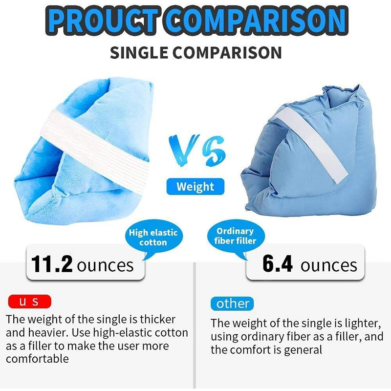 1 Pair Heel Cushion Protector Pillow To Relieve Pressure From Sores Ulcers Adjustable Cushion Foot Care Heel Cushion Protector