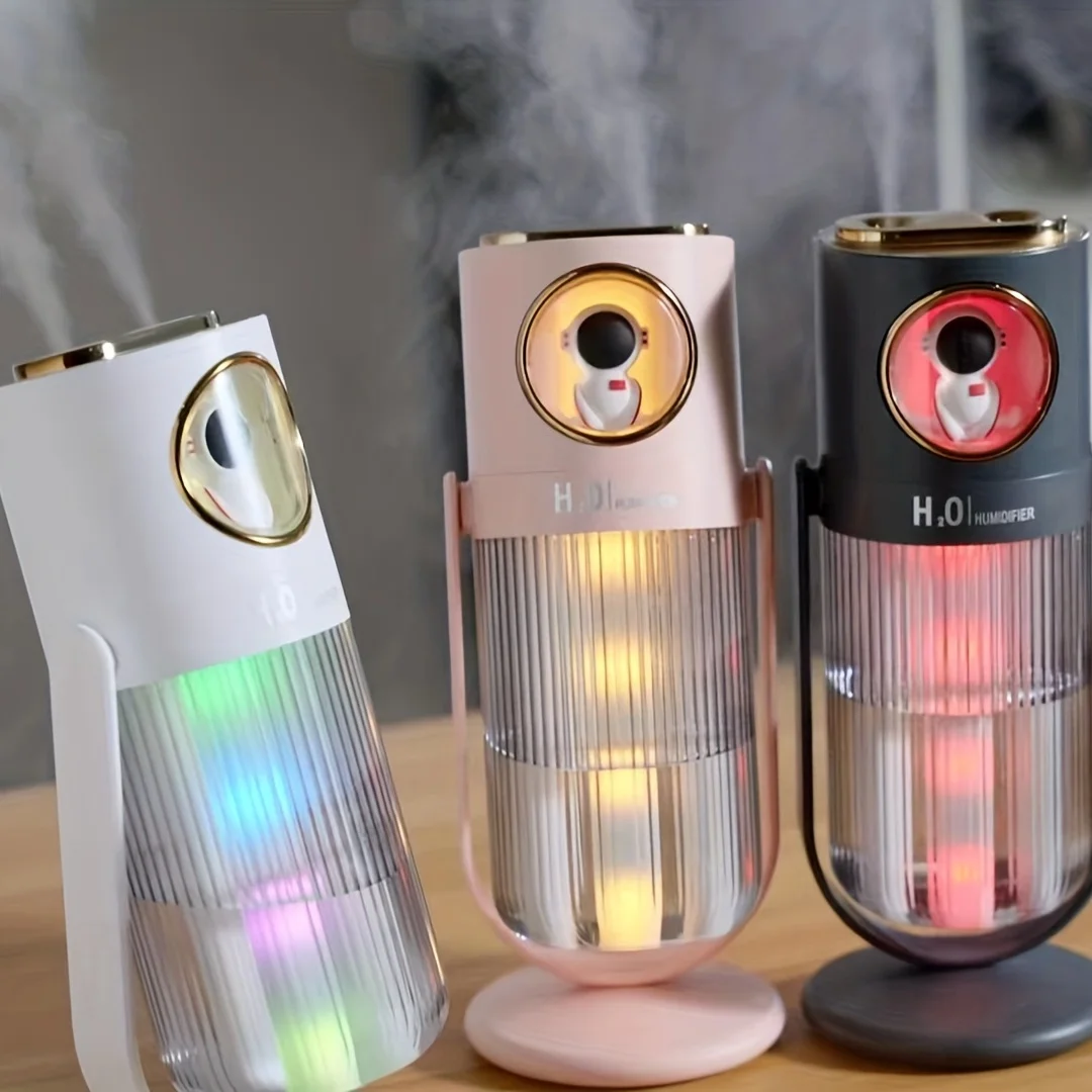 

New Magic Shadow Double Spray Wireless Humidifier Office Air Purification Water Replenishment Color Light Mini Humidifier