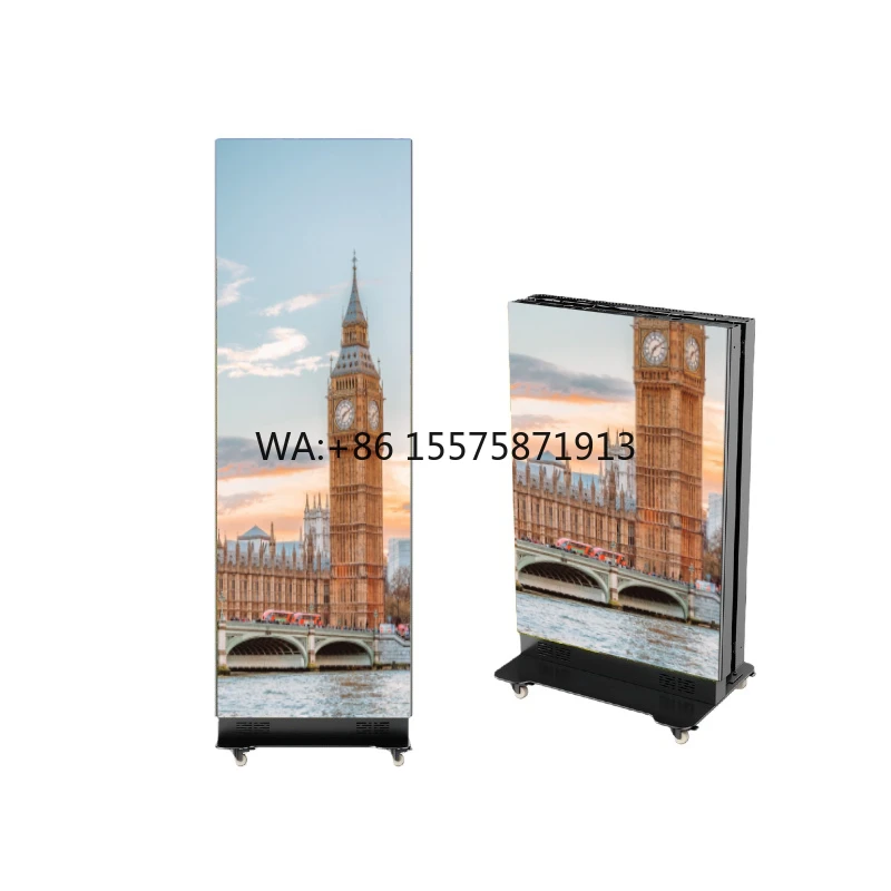 LED poster screen in the hotel lobby - slim design, intelligent timing playback, display screen for showcasing brand image