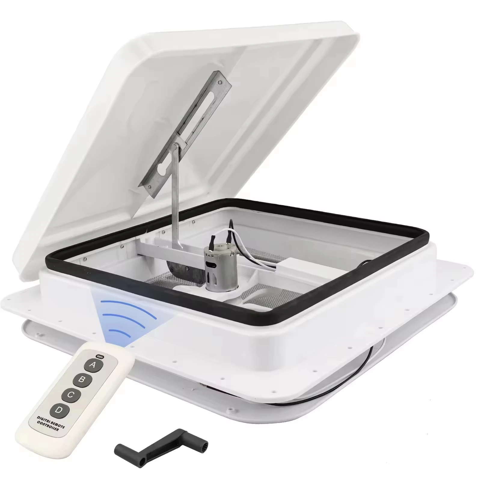 

280x280 мм дом на колесах, караван, защита от насекомых из нержавеющей стали, реверсивный вентилятор, светодиодный светильник, энергосберегающий CE, вентилятор на крыше