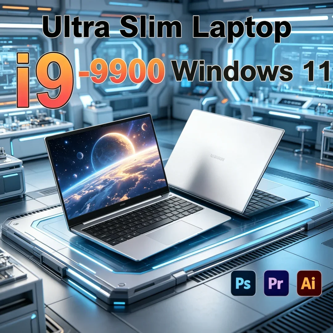 

2026 Resplendent 14.1 Inch HD Gaming PC Intel Core I9-9900 Rarefied Ultra Slim 32GB 2TB Windows 11 Pro Home Study Laptop