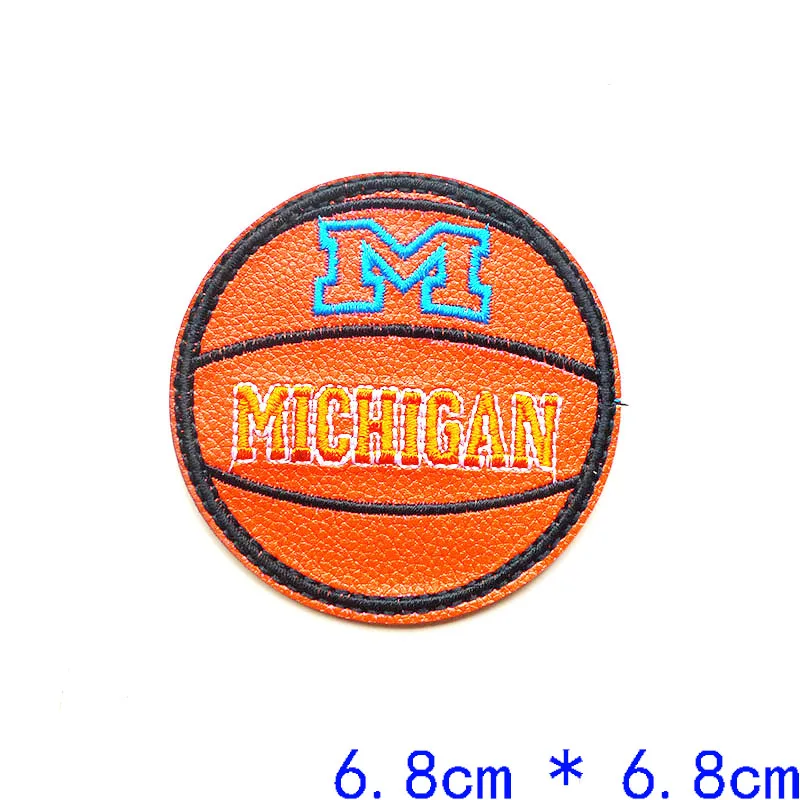 Football Basketball Cartoon Sport Ball Applique Embroidery Sewing Iron On Patches For Kids Clothing Accessory DIY Stripe Badges