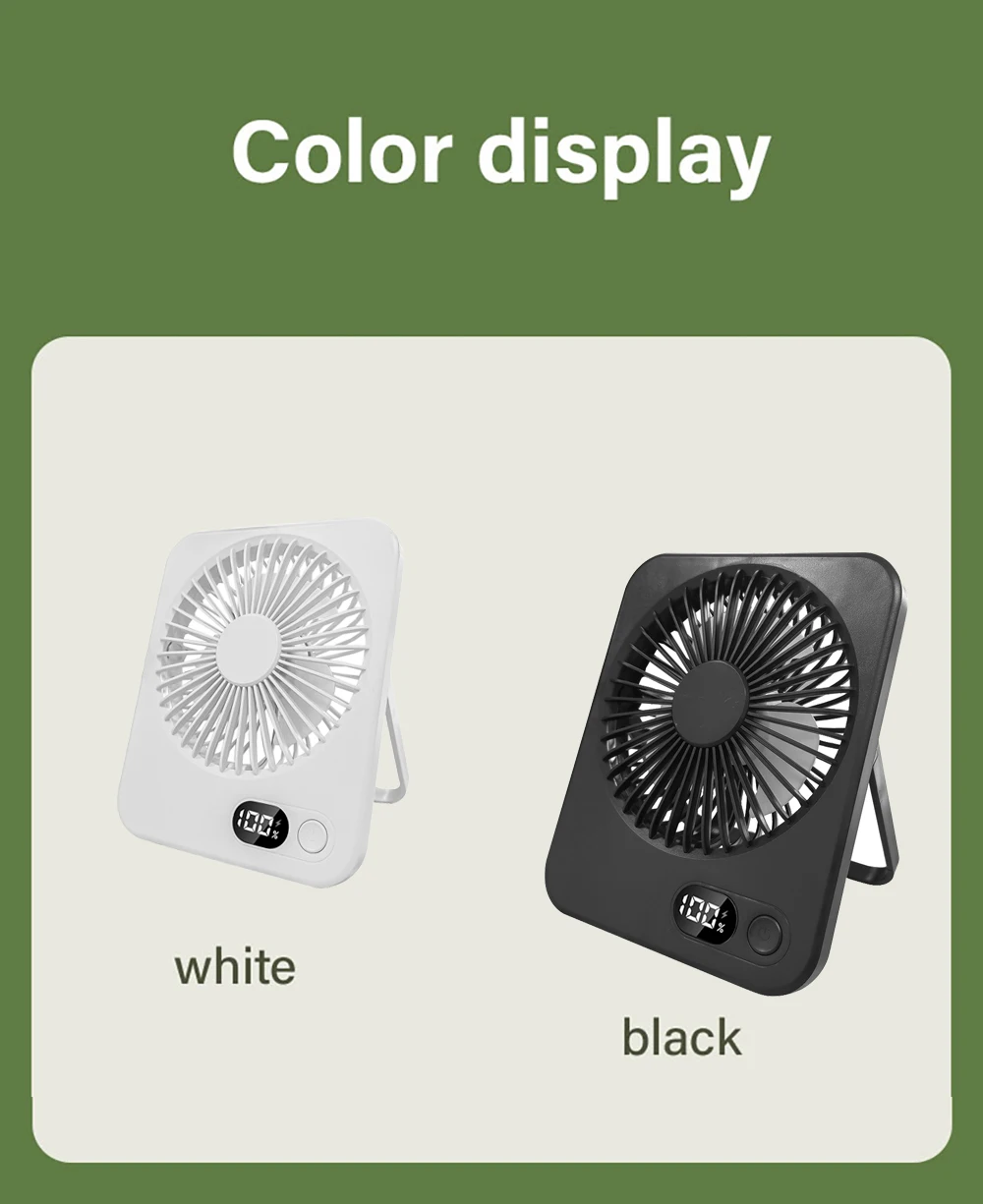 Tragbarer Schreibtischventilator, faltbarer Mini-Tischventilator mit 5-Gang-USB-wiederaufladbarem Wandbehangventilator, Studenten-Desktop-Ventilator für Büro und Zuhause – Detail 12