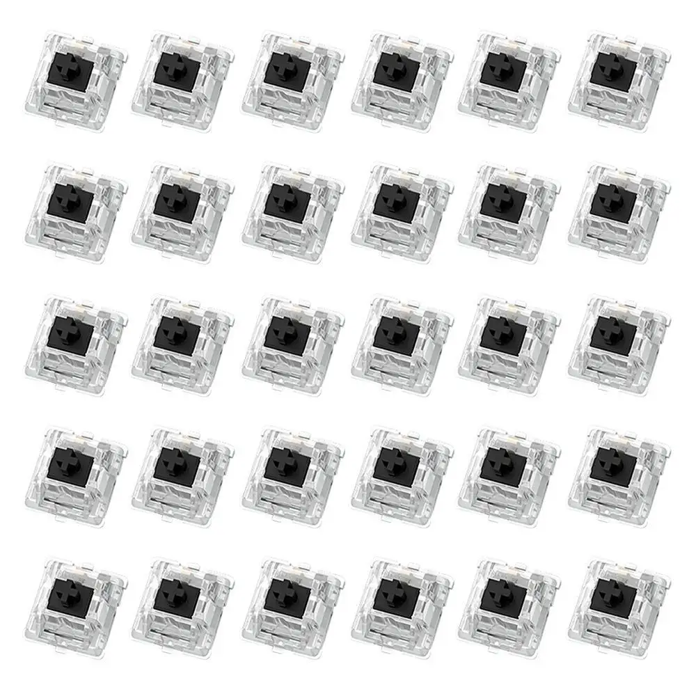 30 Stück Tastaturschalter Tastatur Clicker Schlüssel Ersatz 2 Metallstift Taktiler Schalter für mechanische Tastatur