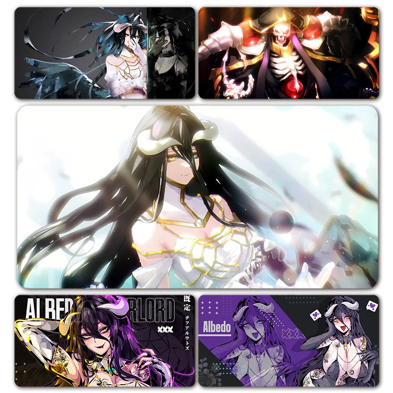 

New Design Japanese Anime Overlord Skull Ainz Ooal Gown Albedo Sexy Girls Black Mouse Pad Mousepad XXL Keyboard Desk Mat