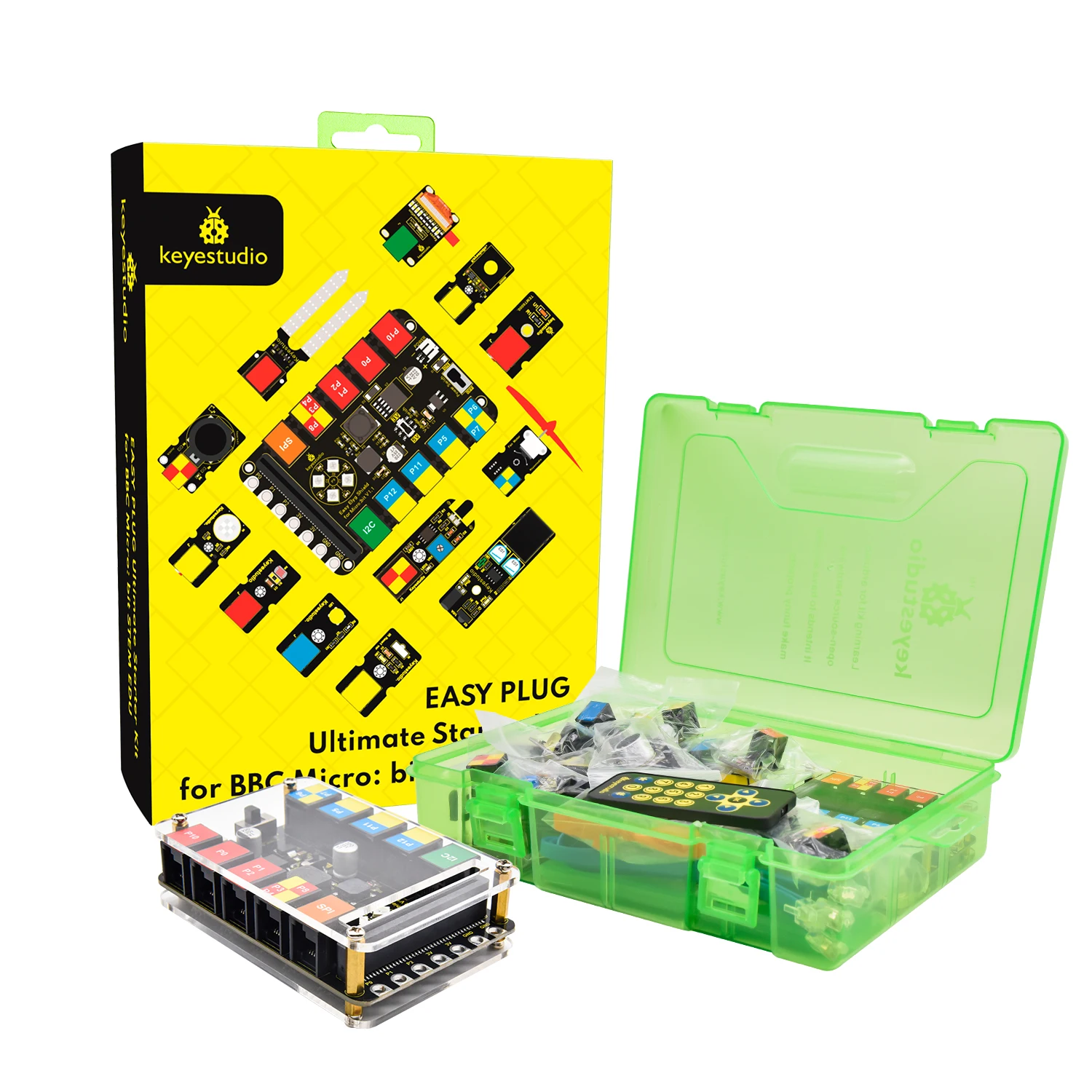 Picture 7: Keyestudio EASY Plug Ultimate Starter Kit for BBC Microbit STEM Education Makecode Programming DIY Electronic Sensor Kit