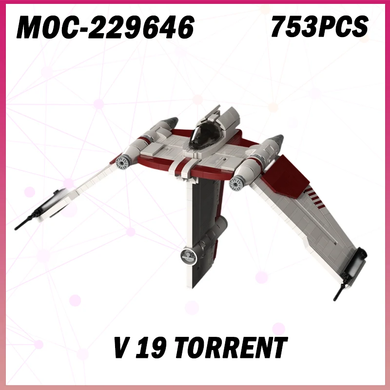 

V 19 Torrent 753PCS Building Block Model Brick Space War DIY Classic Movie Toys Set Creative Birthday Gifts MOC-229646