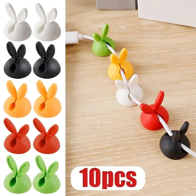 1/5/10pcs Cable Winder Cable Organizer Clips Mouse Wire Headphone Holder USB Charger Holder Desk Tidy Organizer Wire Cord Protec