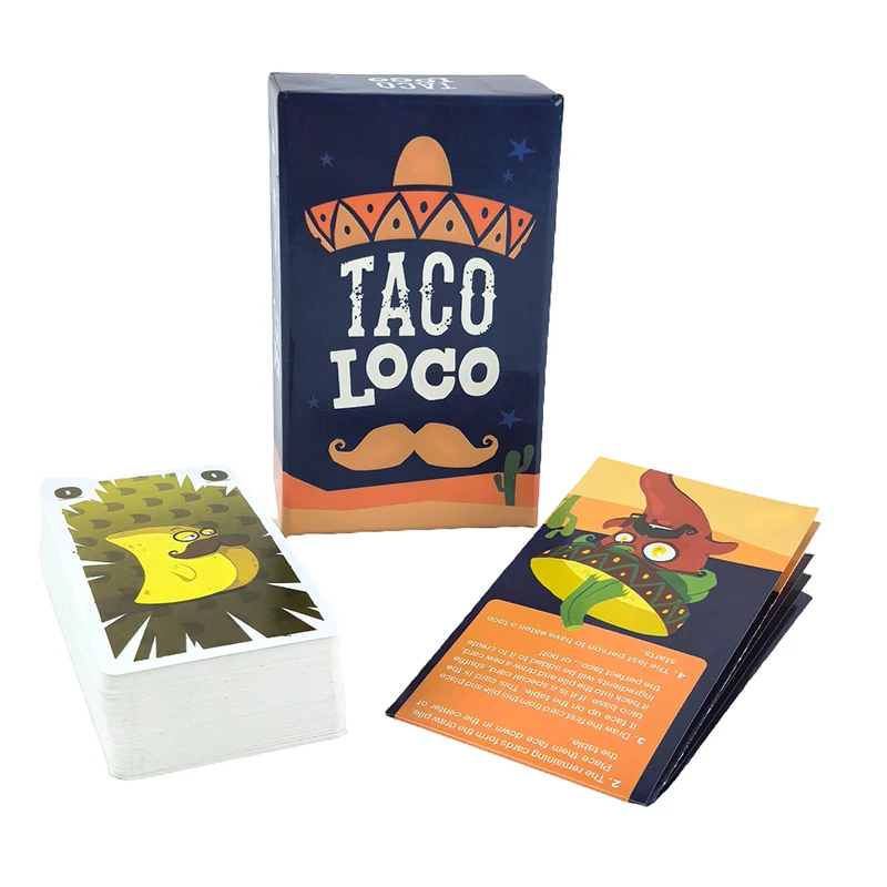 لعبة بطاقة استراتيجية TACOLOCO Crazy Taco لـ 2-5 لاعبين، لعبة لوحة الحفلات العائلية الممتعة باللغة الصينية والإنجليزية