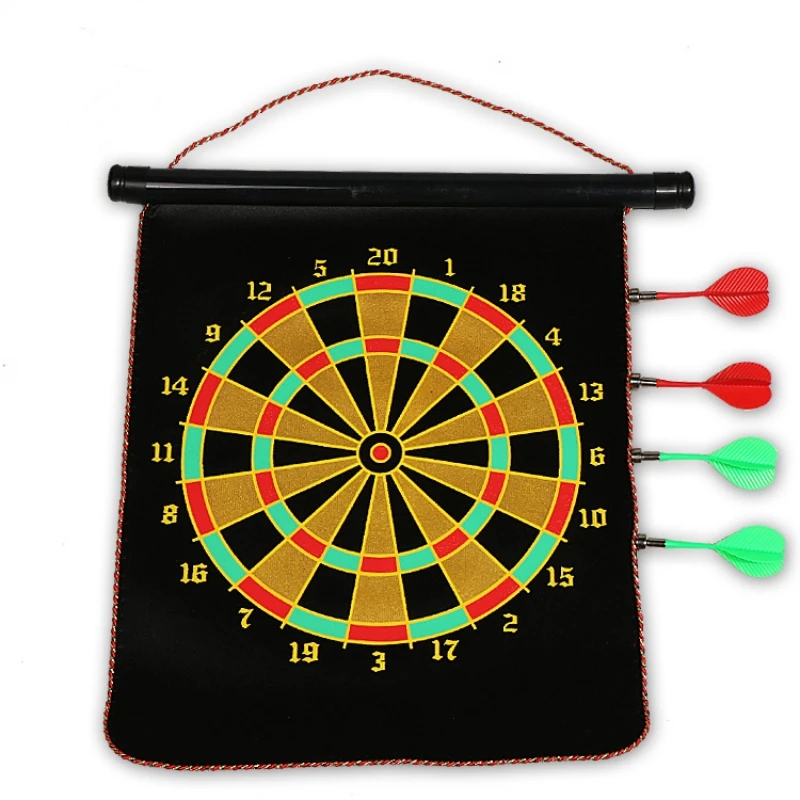 12 Inch Magnetic Safety Dart Set With 4 Darts, Double-Sided Thickened Target