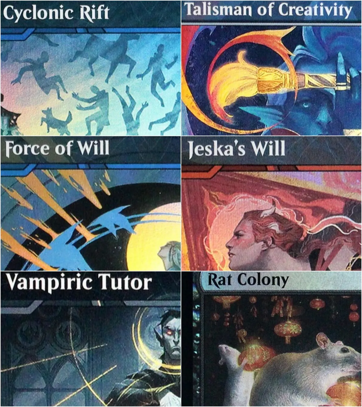 Cartes TCG Foil SLD/SOA/SOC "Force de Volonté/Tuteur Vampirique/Colonne de Rats" Proxy de qualité supérieure pour jeu de cartes à échanger