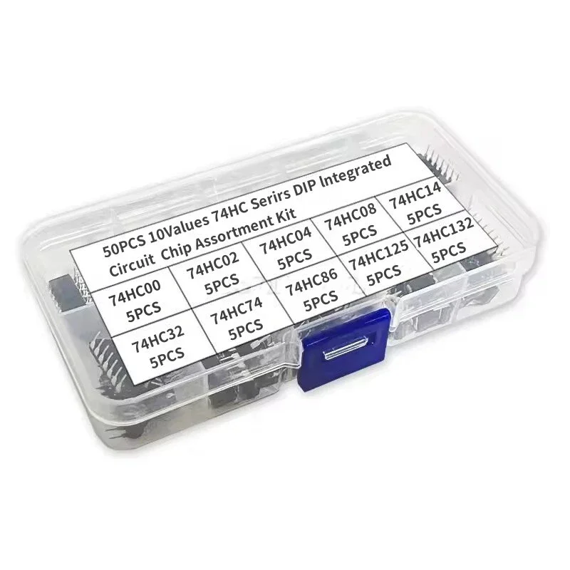 50PCS/LOT Electronic Component Assortment Kit Free Box 74HC00 74HC02 74HC04 74HC08 74HC14 74HC32 74HC138 74HC164 74HC165 74HC595