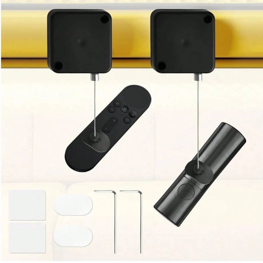 Remote control retractable anti-theft box, square shape, 2-meter retractable steel wire rope, anti-lost reel