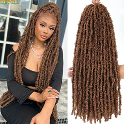 12 14 18 24 Inches Brown Butterfly Locs Crochet Hair Ginger Blonde Black Bug Synthetic Pre looped Faux Locs Butterfly Dreadlocks
