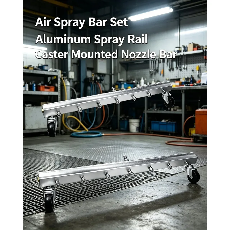 1Pc 7‑Nozzle 4000PSI Durable Pressure Washer Water Broom For Road Ground Vehicle Chassis Surface Cleaning Workshop Spare Part