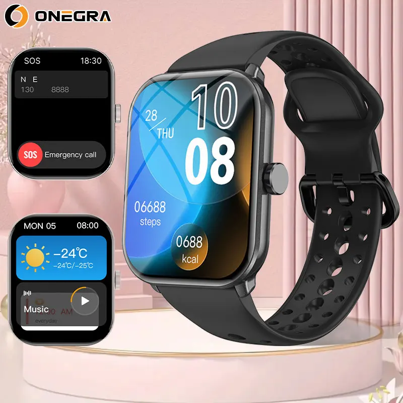 The new Bluetooth smart watch 2.01-inch high-definition touch screen is suitable for men's and women's Android IOS smart watches