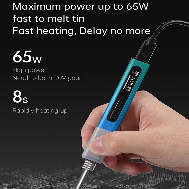 RGS65 Soldering Iron 65W Repair Tool Soldering Rework Station Pen Type Smart Portable Temperature Regulation Soldering Kit