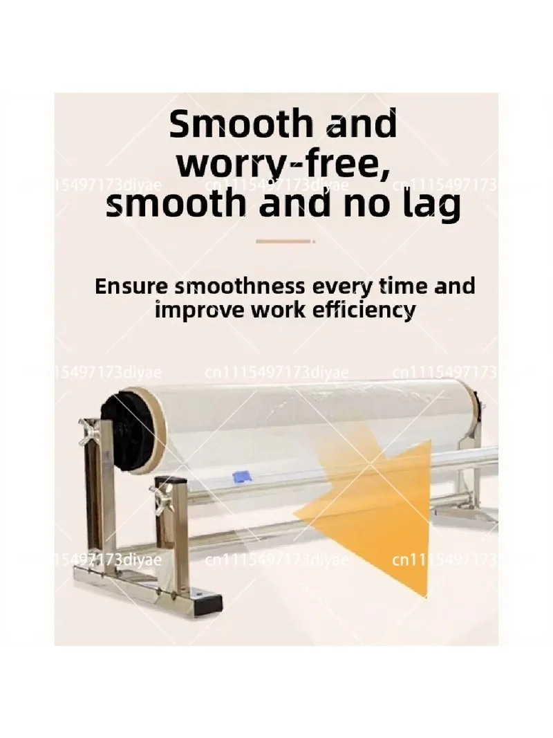 Stainless Steel Film Dispenser Box Cutter for Plastic Wrap, Handheld Wrapping Film Cutter with Adhesive Tape Cutter